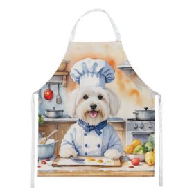 Coton de Tulear The Chef Apron Cooking Kitchen Server Baking Crafts Gardening for Adult Women Men, Unisex, Large, Multicolor