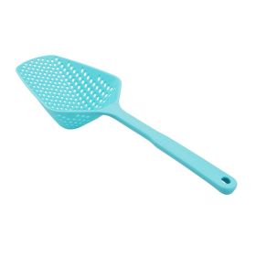 Plastic; No-stick; Ice Shovel; Filter; Long Strainer; Kitchen Colander (Color: Blue)